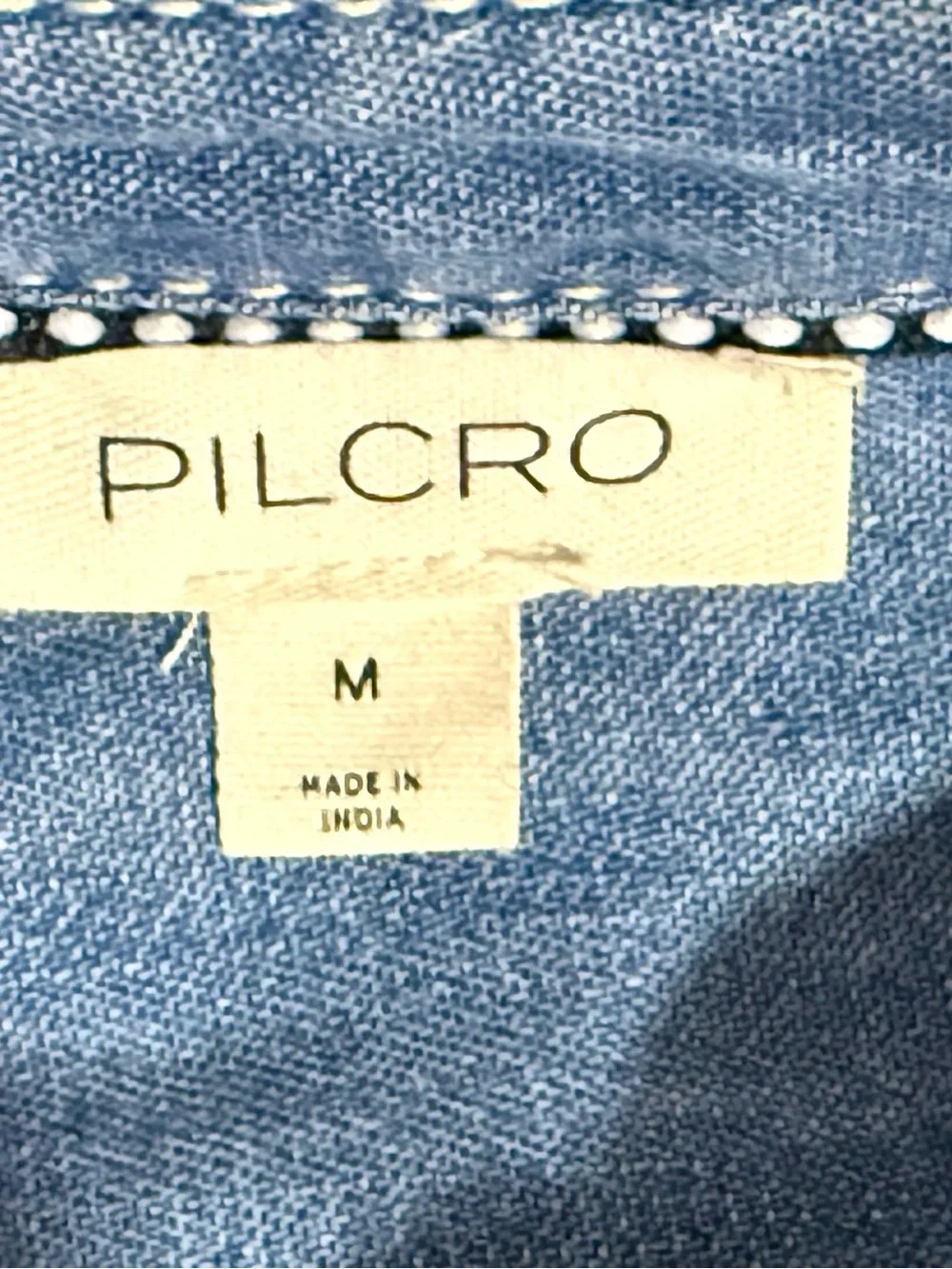 Pilcro Embroidered Icon Denim Buttondown Shirt M